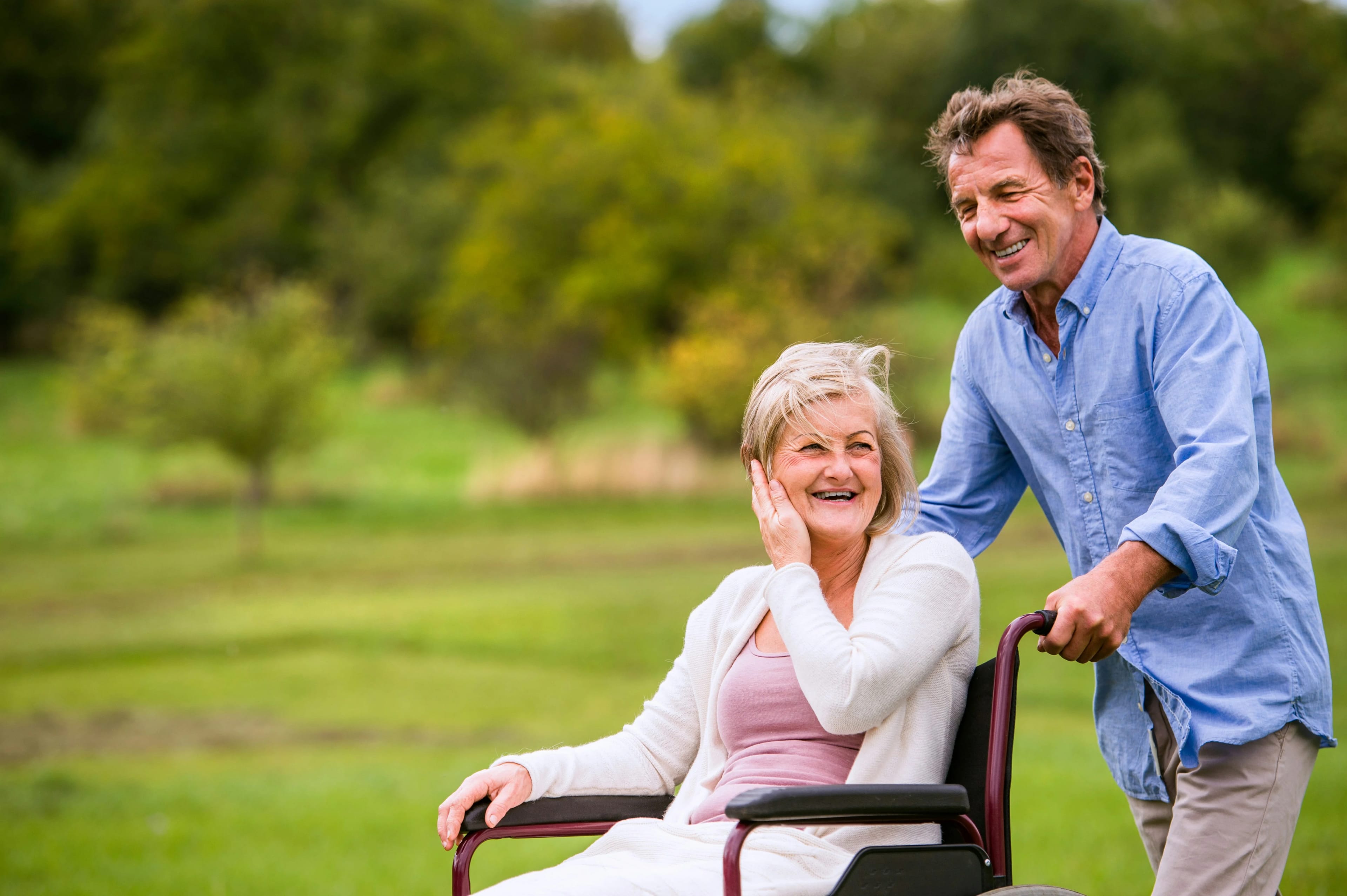An older couple enjoying the outdoors together